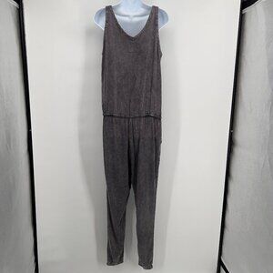 Chaser Gray Washed Sleeveless Jumpsuit Size S